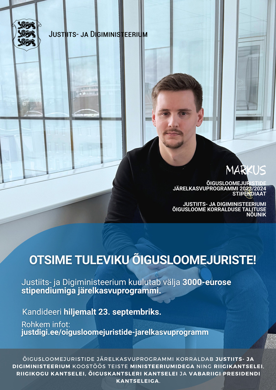 Tööpakkumise Tuleviku õigusloomejurist kirjeldus