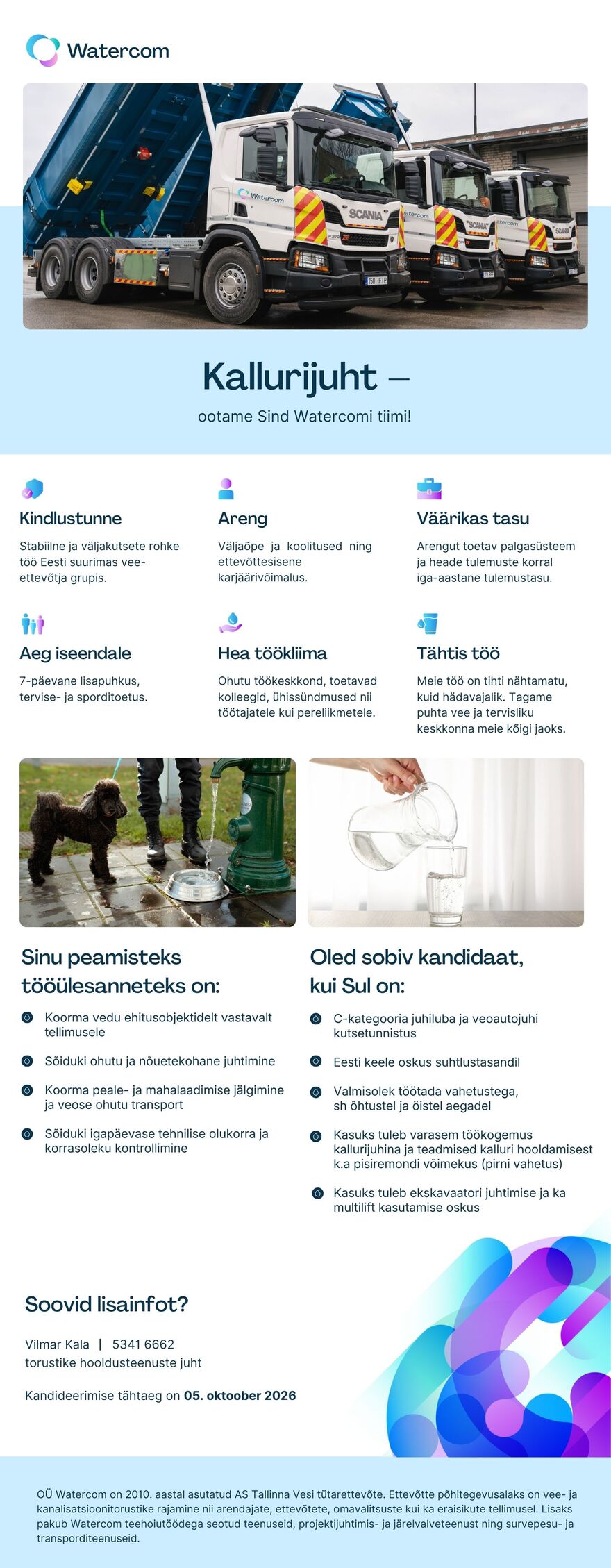Tööpakkumise Kallurijuht kirjeldus