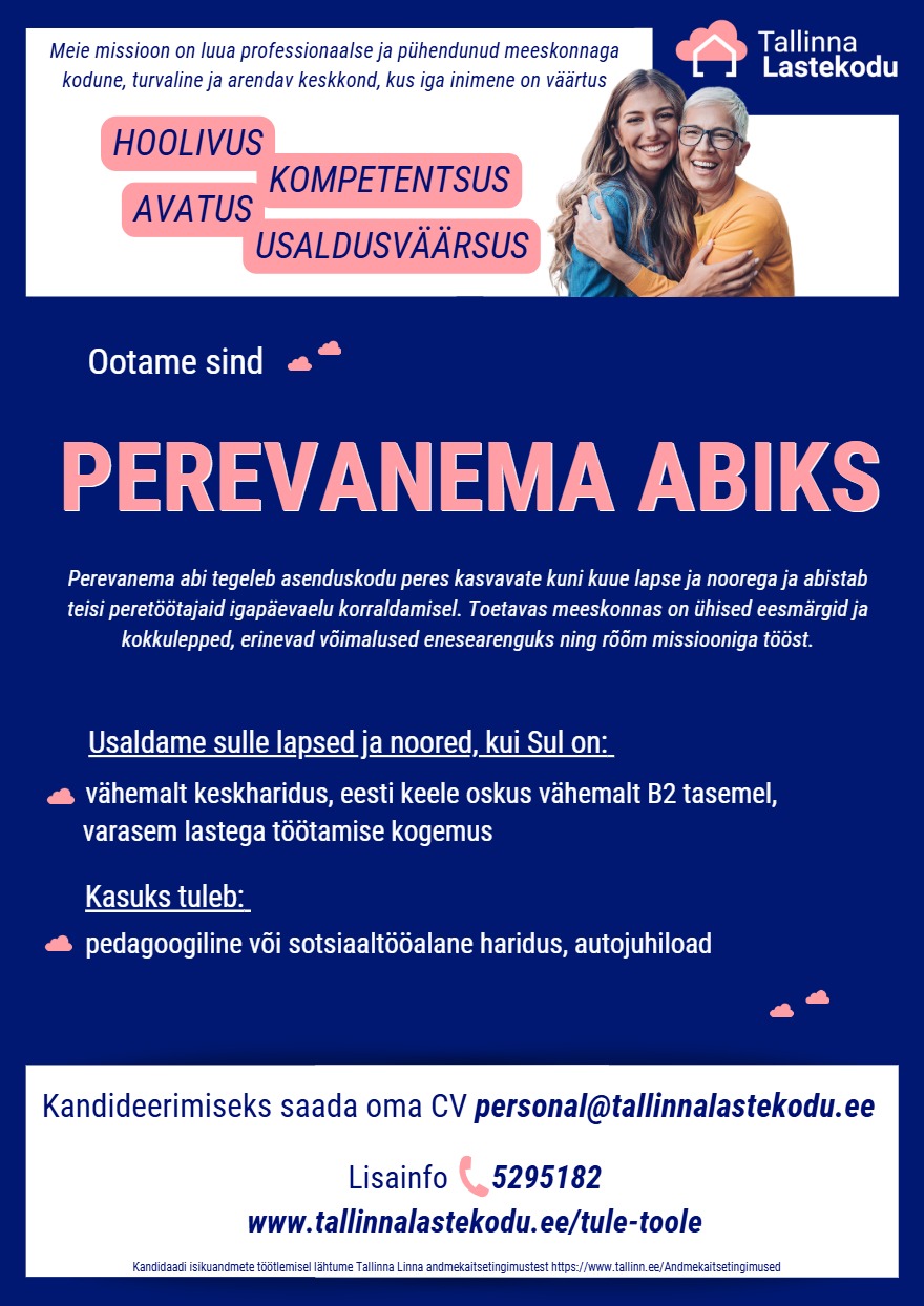 Tööpakkumise perevanema abi kirjeldus