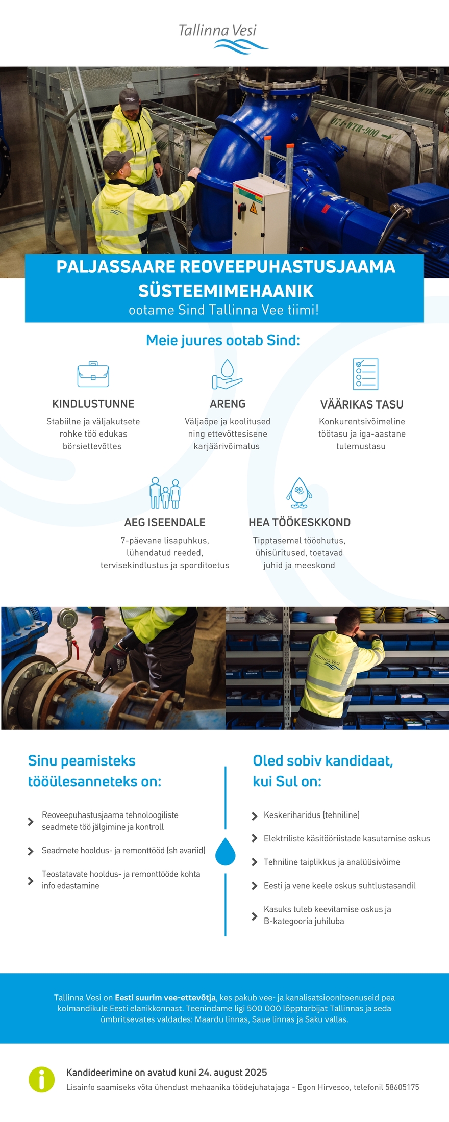 Tööpakkumise Süsteemimehaanik kirjeldus