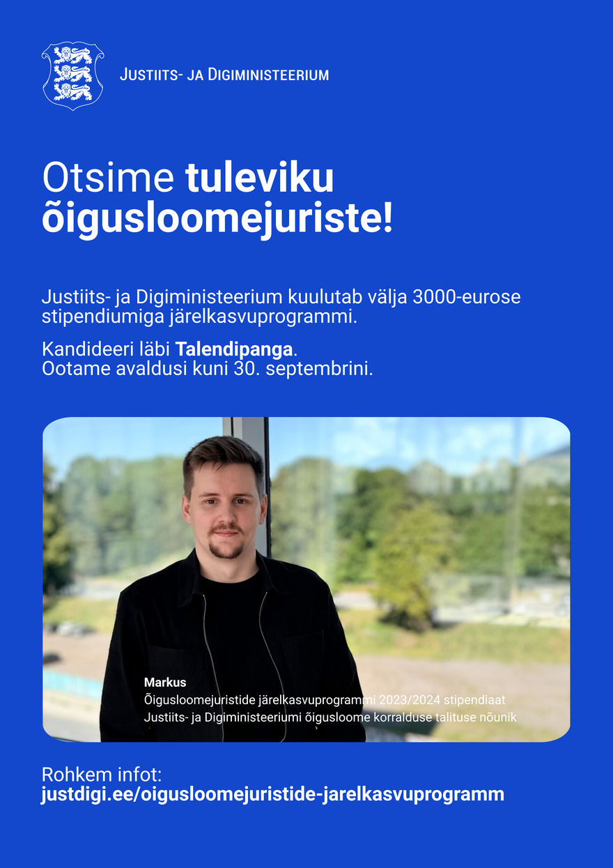 Tööpakkumise Tuleviku õigusloomejurist kirjeldus