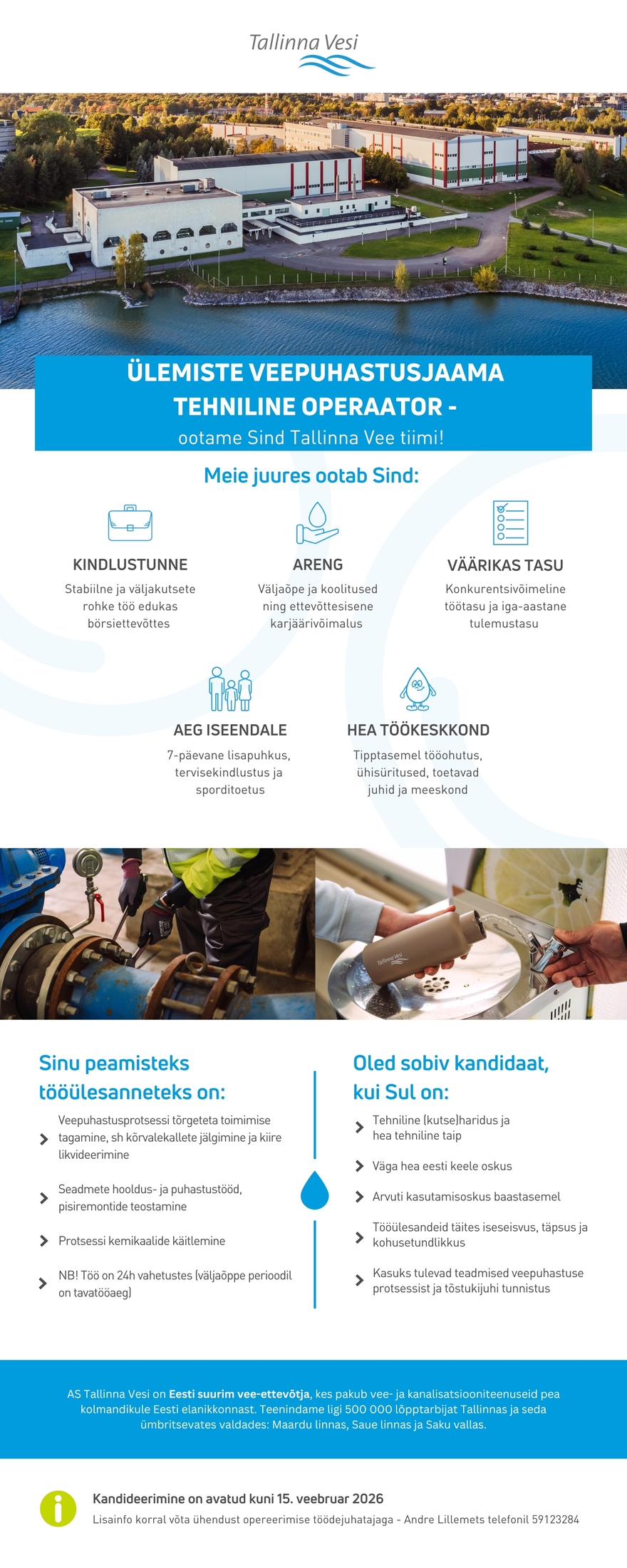 Tööpakkumise Tehniline operaator kirjeldus