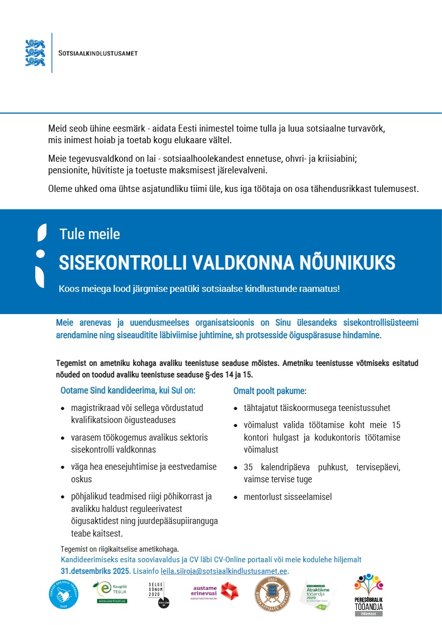 Tööpakkumise Nõunik kirjeldus